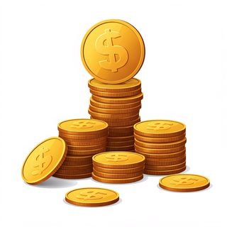 gold coin stacks