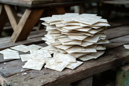 Stack Of Square Crackers