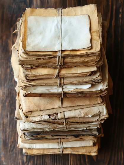 Stack Of Vintage Papers