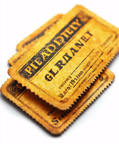 Stack of Vintage Style Tickets