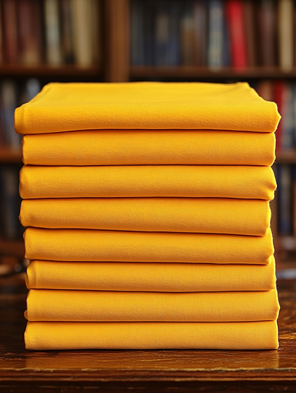 Stack Of Yellow Fabric