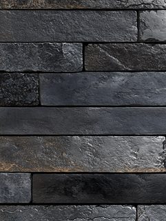 Stacked Black Stone Bricks
