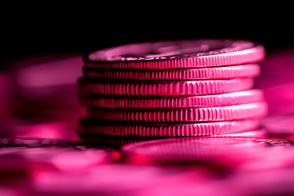 Stacked Pink Coins