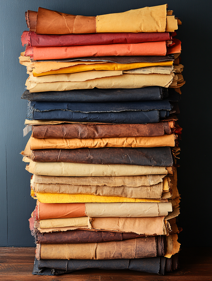 Stacked Rustic Colored Papers