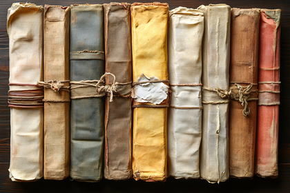 Stacked Wrapped Books