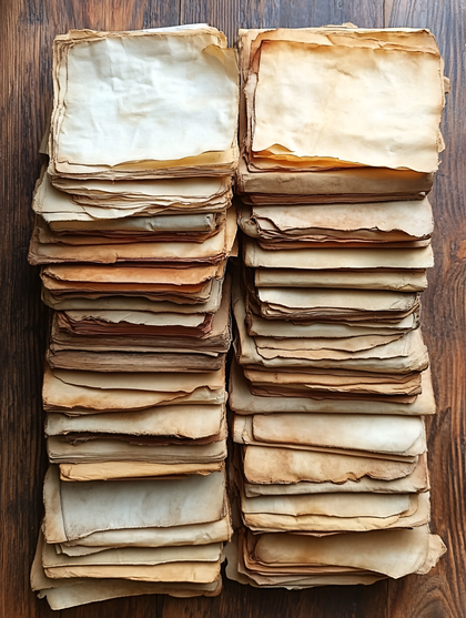 Stacks Of Aged Papers