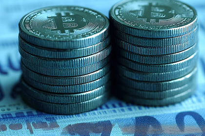 Stacks Of Bitcoin Cryptocurrency Coins
