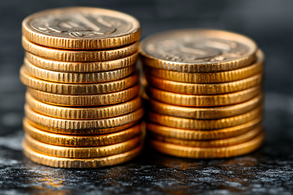 Stacks of Golden Coins