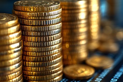Stacks of Golden Coins