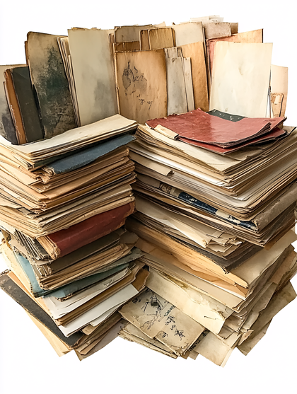 Stacks Of Old Papers And Books