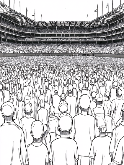Stadium Crowd Illustration