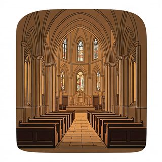 cathedral interior illustration