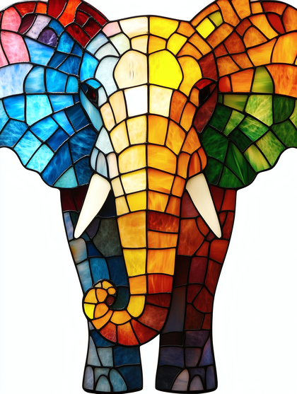 Stained Glass Elephant