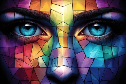 Stained Glass Face