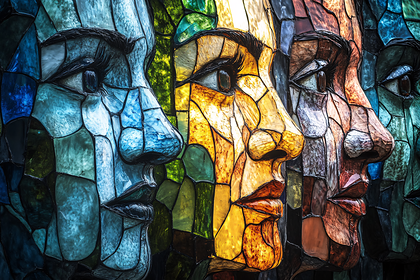 Stained Glass Faces