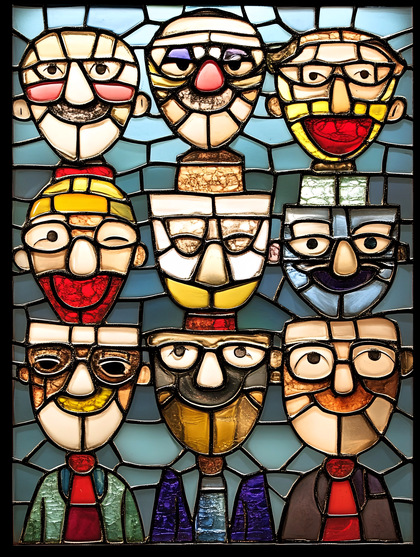 Stained Glass Faces