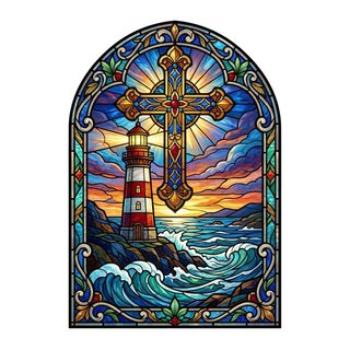 stained-glass-lighthouse-cross