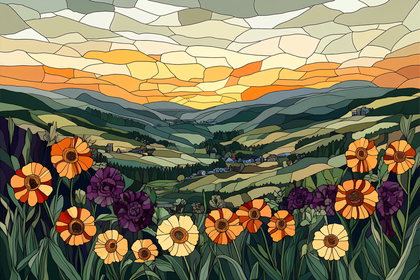Stained Glass Valley Flowers