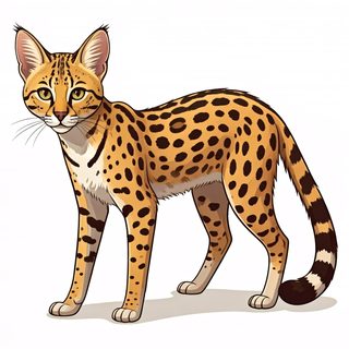 serval cat illustration