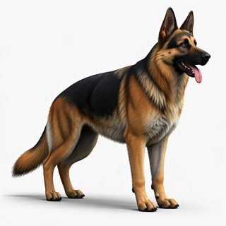 standing german shepherd