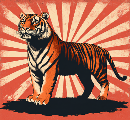 Standing Tiger Illustration