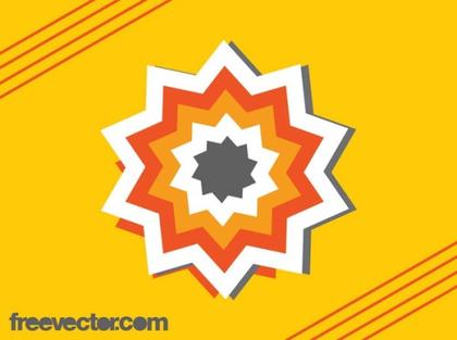 Star Sticker Design Free Vector