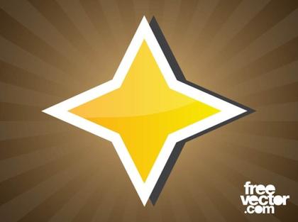 Star Sticker Free Vector