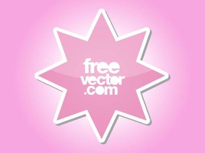 Star Sticker Free Vector