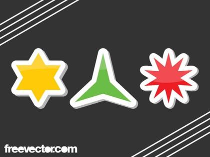 Star Stickers Free Vector