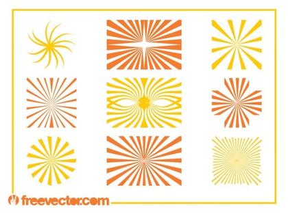 Starburst Patterns Free Vector
