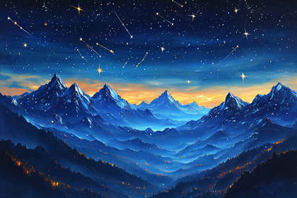 Starry Night Mountains