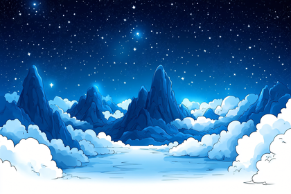 Starry Night Mountainscape