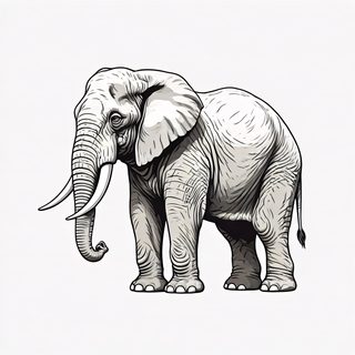 majestic elephant illustration