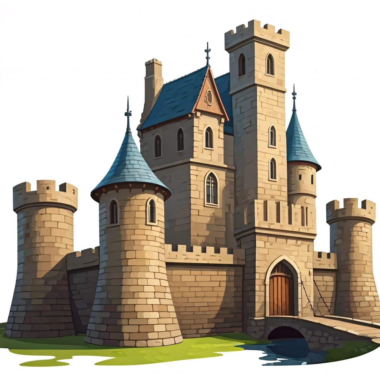 medieval stone castle