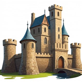medieval stone castle
