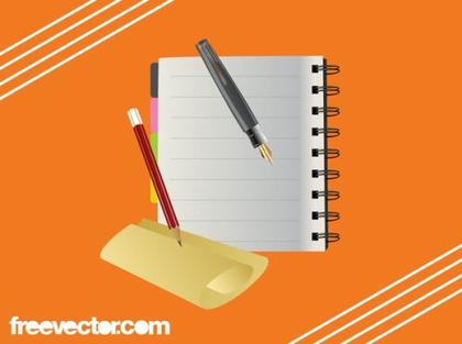 Stationery Items Free Vector