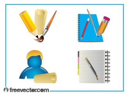 Stationery Set Free Vector