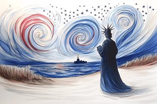 Statue Of Liberty Stargazing