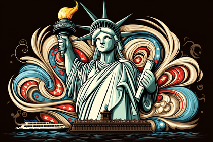 Statue Of Liberty Vector Illustration