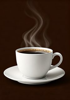 steaming coffee cup