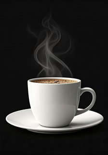 steaming coffee cup