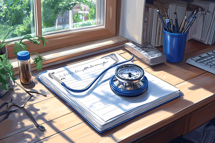 Stethoscope And Ecg On Desk
