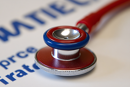 Stethoscope Examination on Text