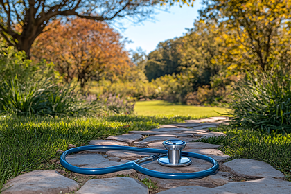 Stethoscope in Garden