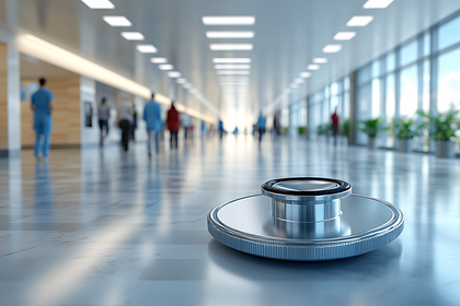 Stethoscope In Hospital Hallway