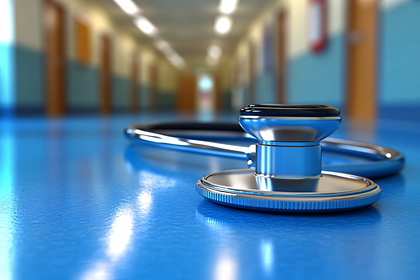 Stethoscope In Hospital Hallway