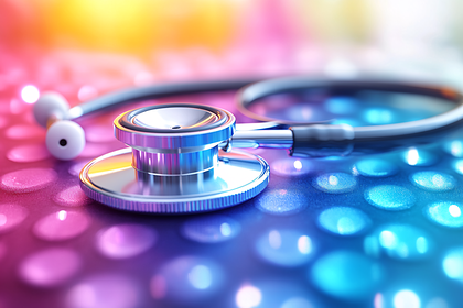 Stethoscope On Colorful Background