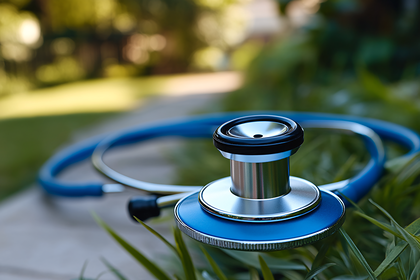 Stethoscope On Grass
