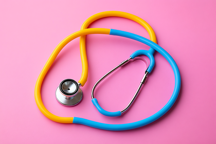 Stethoscope On Pink Background
