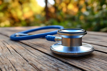 Stethoscope On Wooden Surface